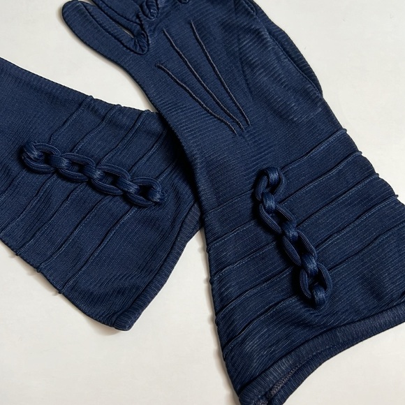 Vintage Picnit By Van Raalte Ladies Navy Day Gloves Size 6 - Picture 2 of 8